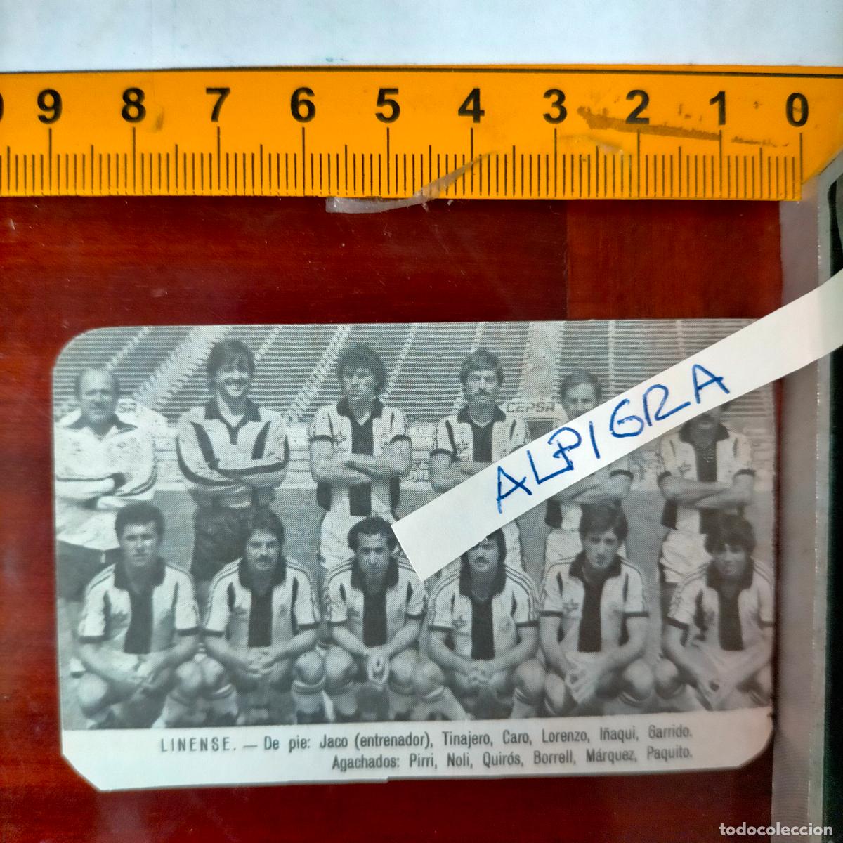 Sammelleidenschaft Sport: CLIPPING ANTIGUO RECORTE DE FUTBOL EQUIPO ALINEACION LIGA PLANTILLA - LINENSE