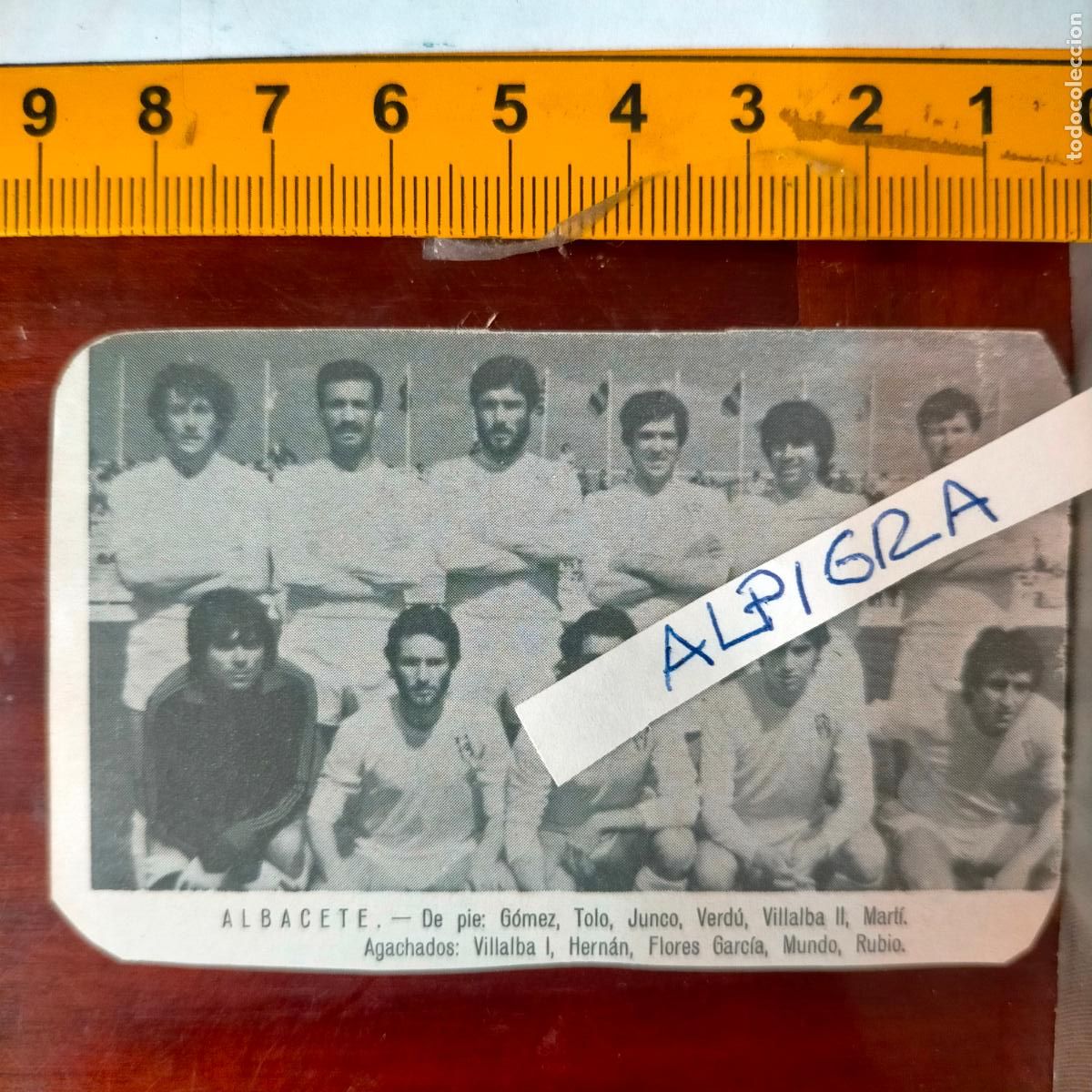 Sammelleidenschaft Sport: CLIPPING ANTIGUO RECORTE DE FUTBOL EQUIPO ALINEACION LIGA PLANTILLA - ALBACETE