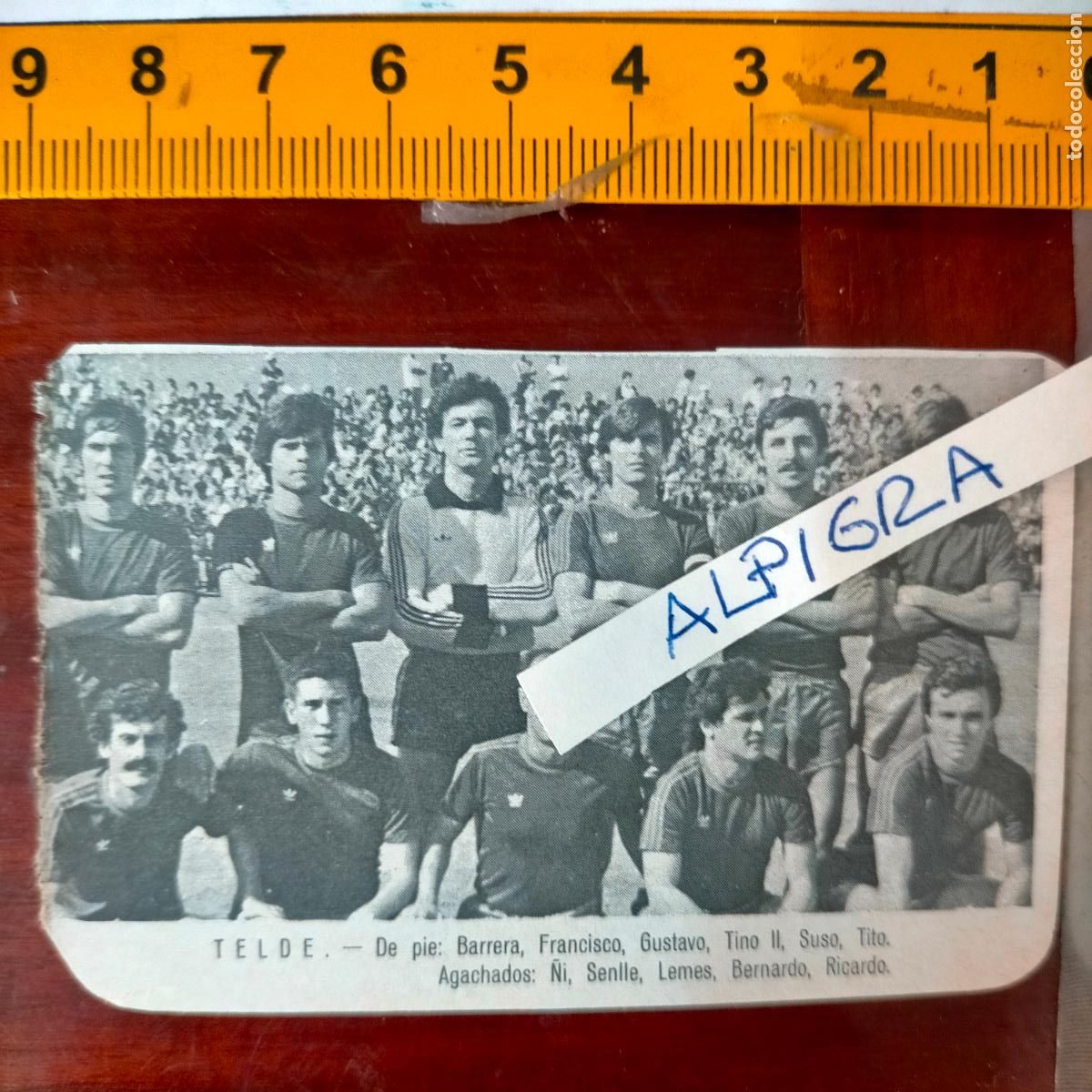 Sammelleidenschaft Sport: CLIPPING ANTIGUO RECORTE DE FUTBOL EQUIPO ALINEACION LIGA PLANTILLA - TELDE