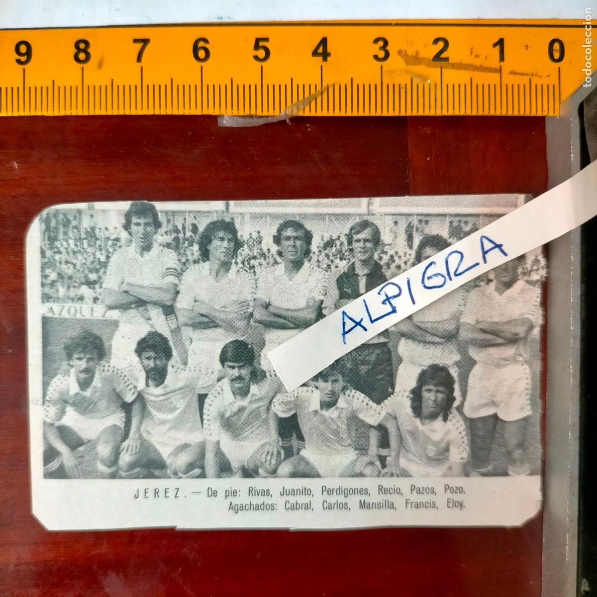 Sammelleidenschaft Sport: CLIPPING ANTIGUO RECORTE DE FUTBOL EQUIPO ALINEACION LIGA PLANTILLA - JEREZ