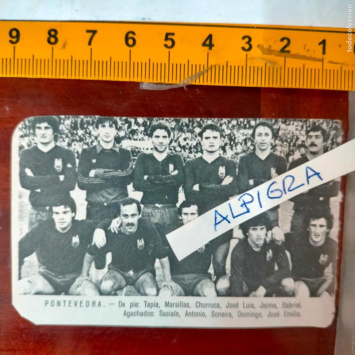 Sammelleidenschaft Sport: CLIPPING ANTIGUO RECORTE DE FUTBOL EQUIPO ALINEACION LIGA PLANTILLA - PONTEVEDRA