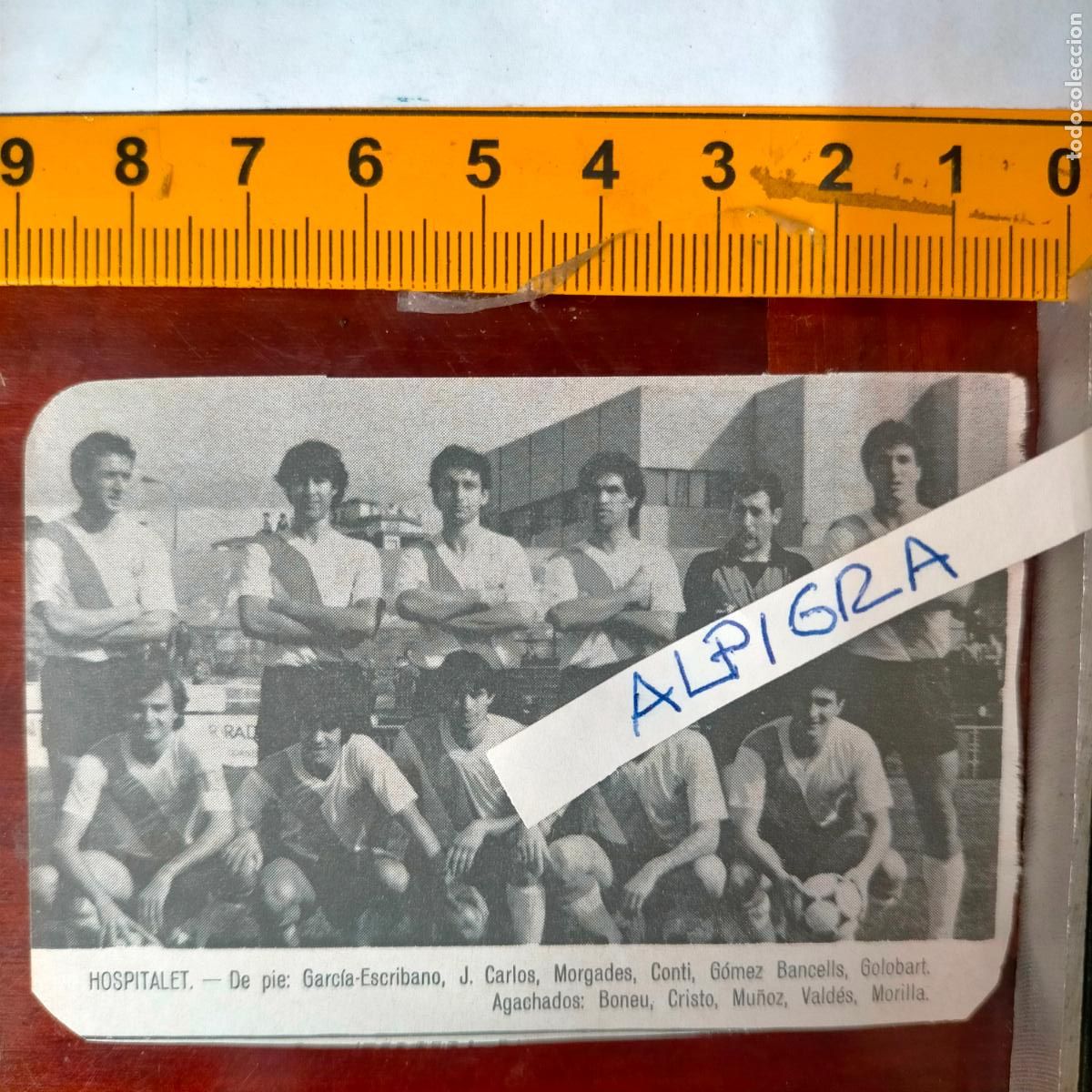 Sammelleidenschaft Sport: CLIPPING ANTIGUO RECORTE DE FUTBOL EQUIPO ALINEACION LIGA PLANTILLA - HOSPITALET
