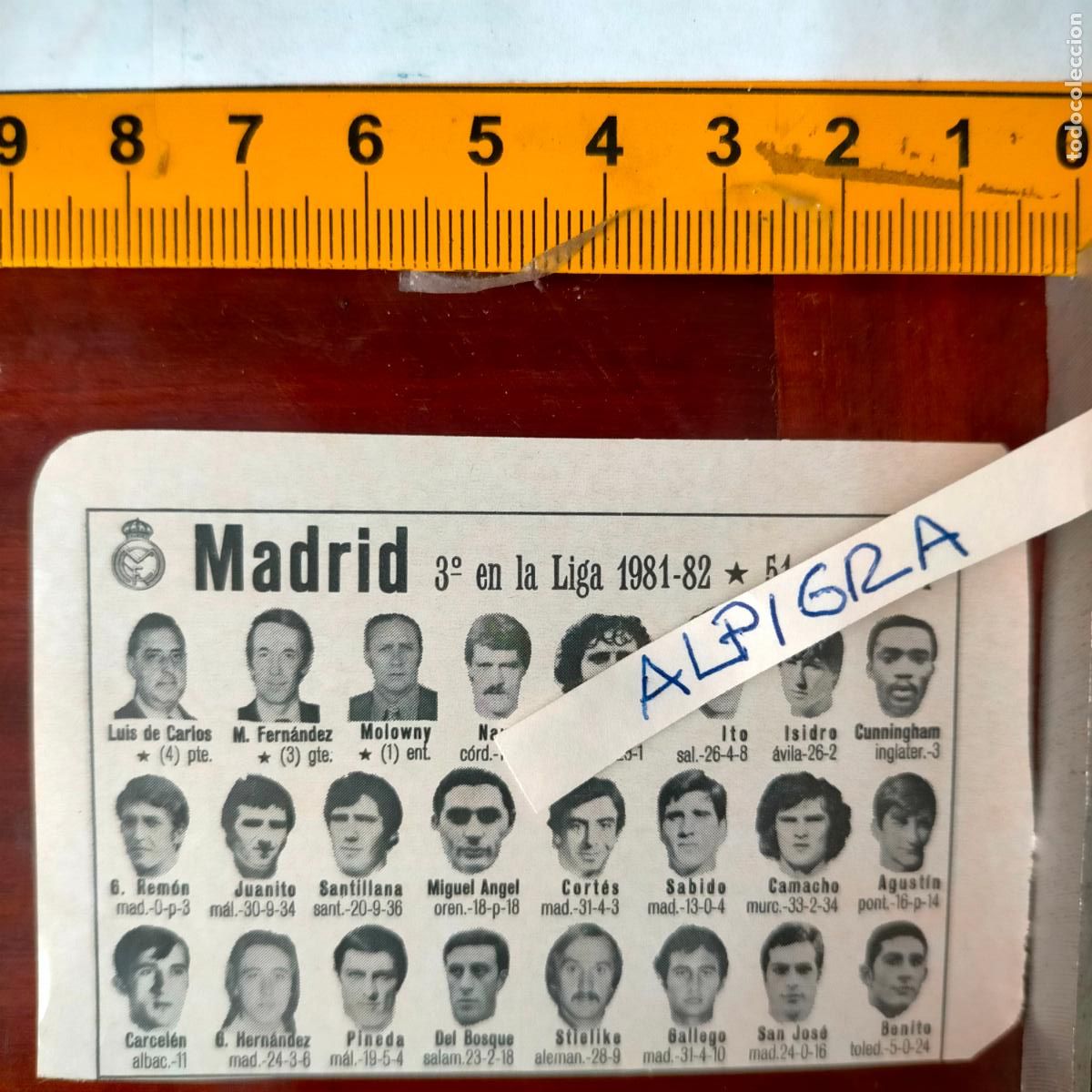 Collezionismo sportivo: CLIPPING ANTIGUO RECORTE DE FUTBOL EQUIPO ALINEACION LIGA PLANTILLA - REAL MADRID