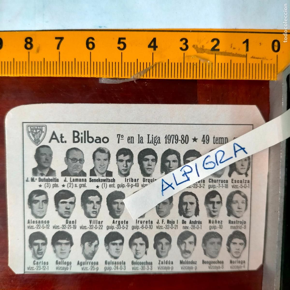Sammelleidenschaft Sport: CLIPPING ANTIGUO RECORTE DE FUTBOL EQUIPO ALINEACION LIGA PLANTILLA - AT. BILBAO