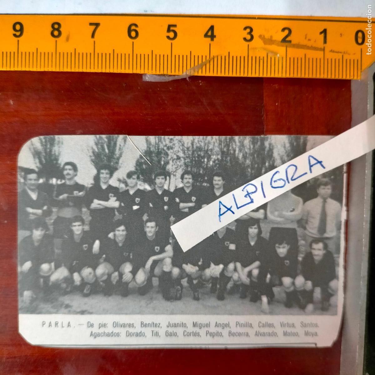 Sammelleidenschaft Sport: CLIPPING ANTIGUO RECORTE DE FUTBOL EQUIPO ALINEACION LIGA PLANTILLA - PARLA