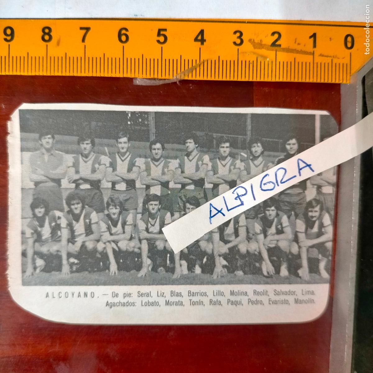 Sammelleidenschaft Sport: CLIPPING ANTIGUO RECORTE DE FUTBOL EQUIPO ALINEACION LIGA PLANTILLA - ALCOYANO