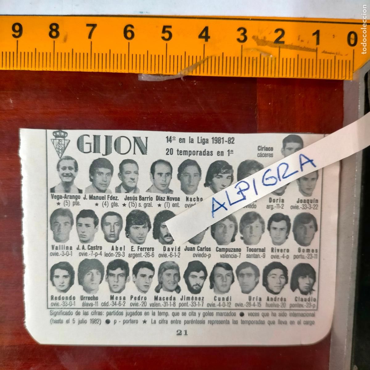 Sammelleidenschaft Sport: CLIPPING ANTIGUO RECORTE DE FUTBOL EQUIPO ALINEACION LIGA PLANTILLA - GIJON