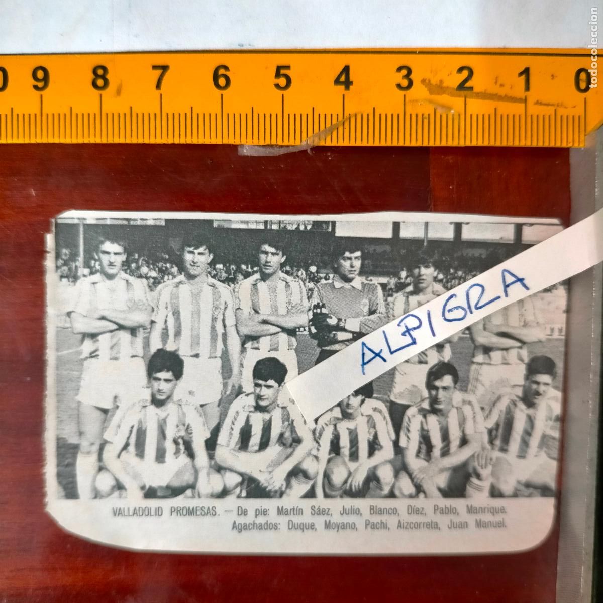 Sammelleidenschaft Sport: CLIPPING ANTIGUO RECORTE DE FUTBOL EQUIPO ALINEACION LIGA PLANTILLA - VALLADOLID PROMESAS