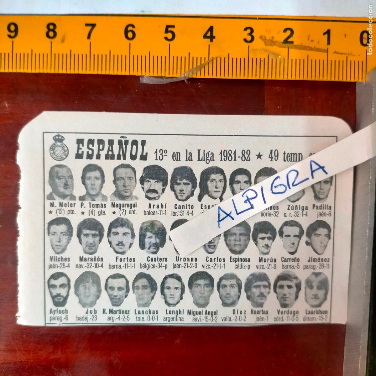 Sammelleidenschaft Sport: CLIPPING ANTIGUO RECORTE DE FUTBOL EQUIPO ALINEACION LIGA PLANTILLA - ESPA&Ntilde;OL