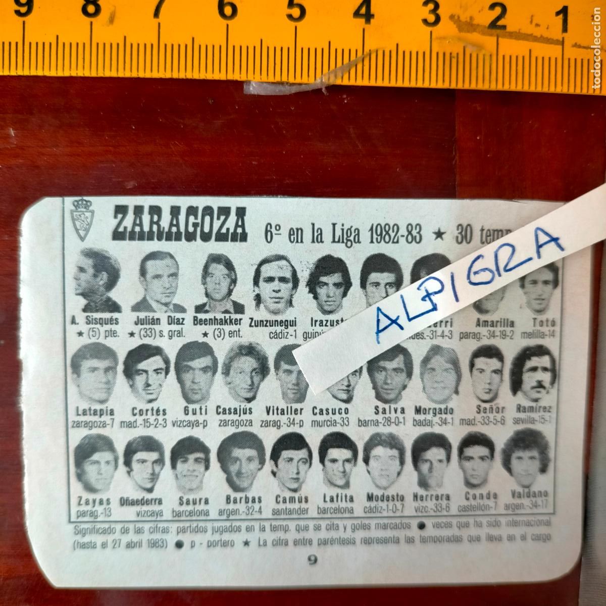 Sammelleidenschaft Sport: CLIPPING ANTIGUO RECORTE DE FUTBOL EQUIPO ALINEACION LIGA PLANTILLA - ZARAGOZA