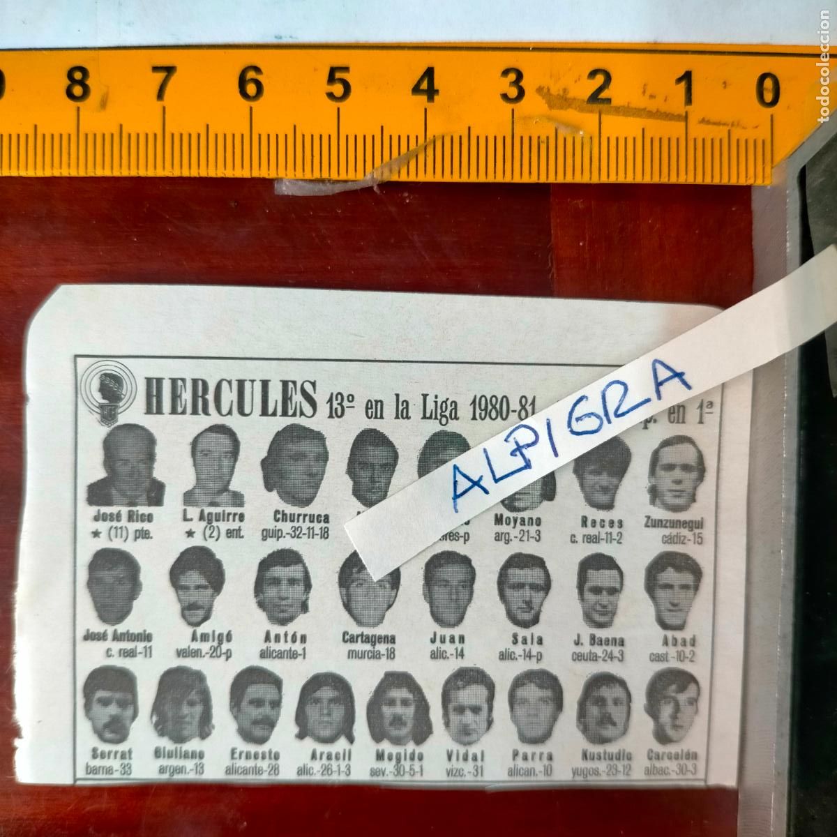 Sammelleidenschaft Sport: CLIPPING ANTIGUO RECORTE DE FUTBOL EQUIPO ALINEACION LIGA PLANTILLA - HERCULES
