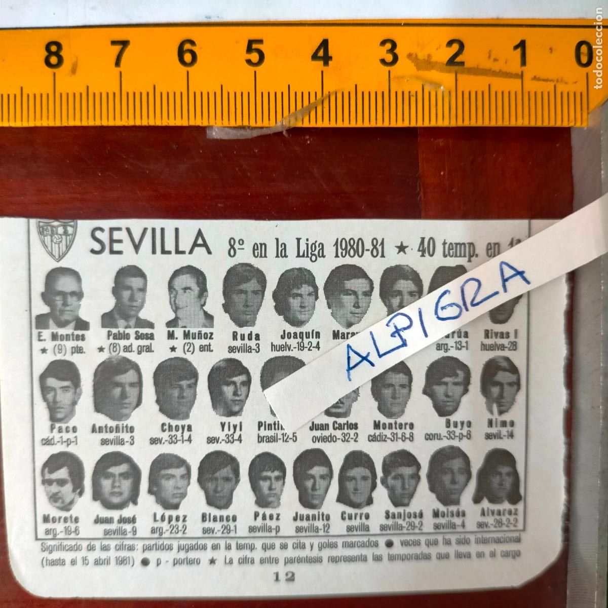 Sammelleidenschaft Sport: CLIPPING ANTIGUO RECORTE DE FUTBOL EQUIPO ALINEACION LIGA PLANTILLA - SEVILLA
