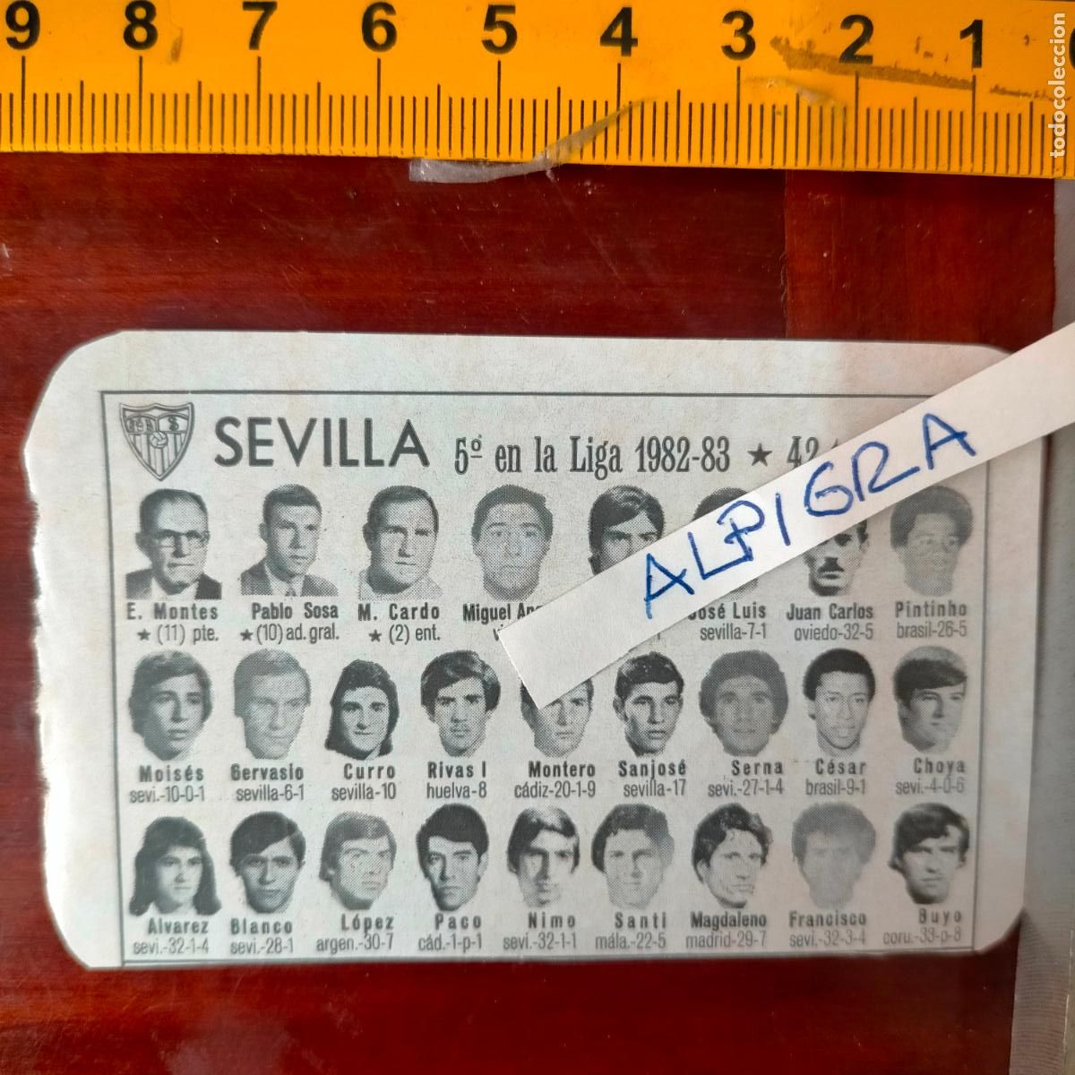 Sammelleidenschaft Sport: CLIPPING ANTIGUO RECORTE DE FUTBOL EQUIPO ALINEACION LIGA PLANTILLA - SEVILLA
