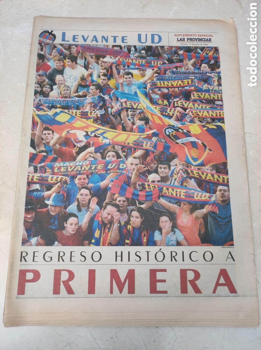 Sports collectibles: Levante UD suplemento especial las Provincias 11 Junio 2004 ascenso primera division
