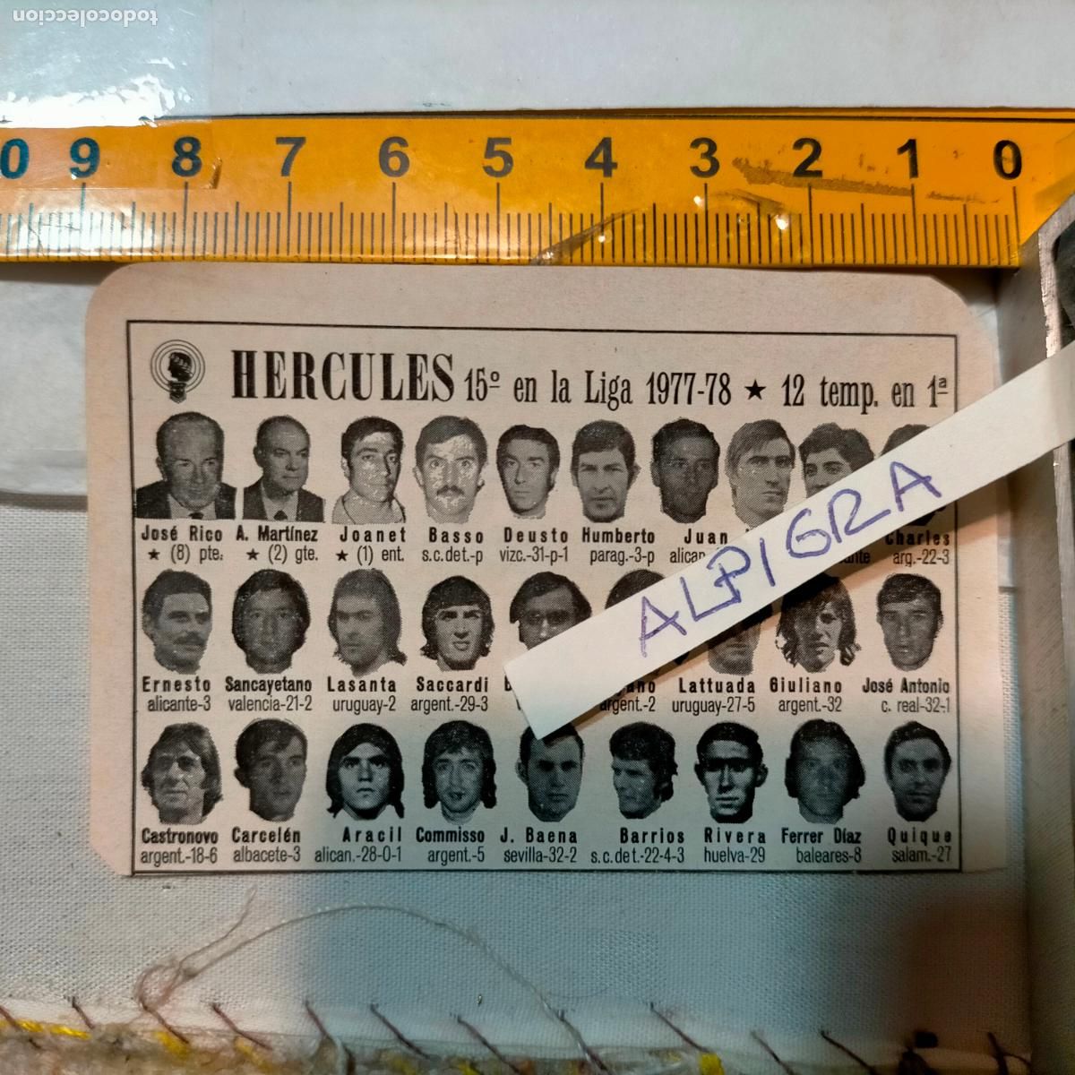 Sammelleidenschaft Sport: CLIPPING ANTIGUO RECORTE DE FUTBOL EQUIPO ALINEACION LIGA PLANTILLA JUGADORES - HERCULES