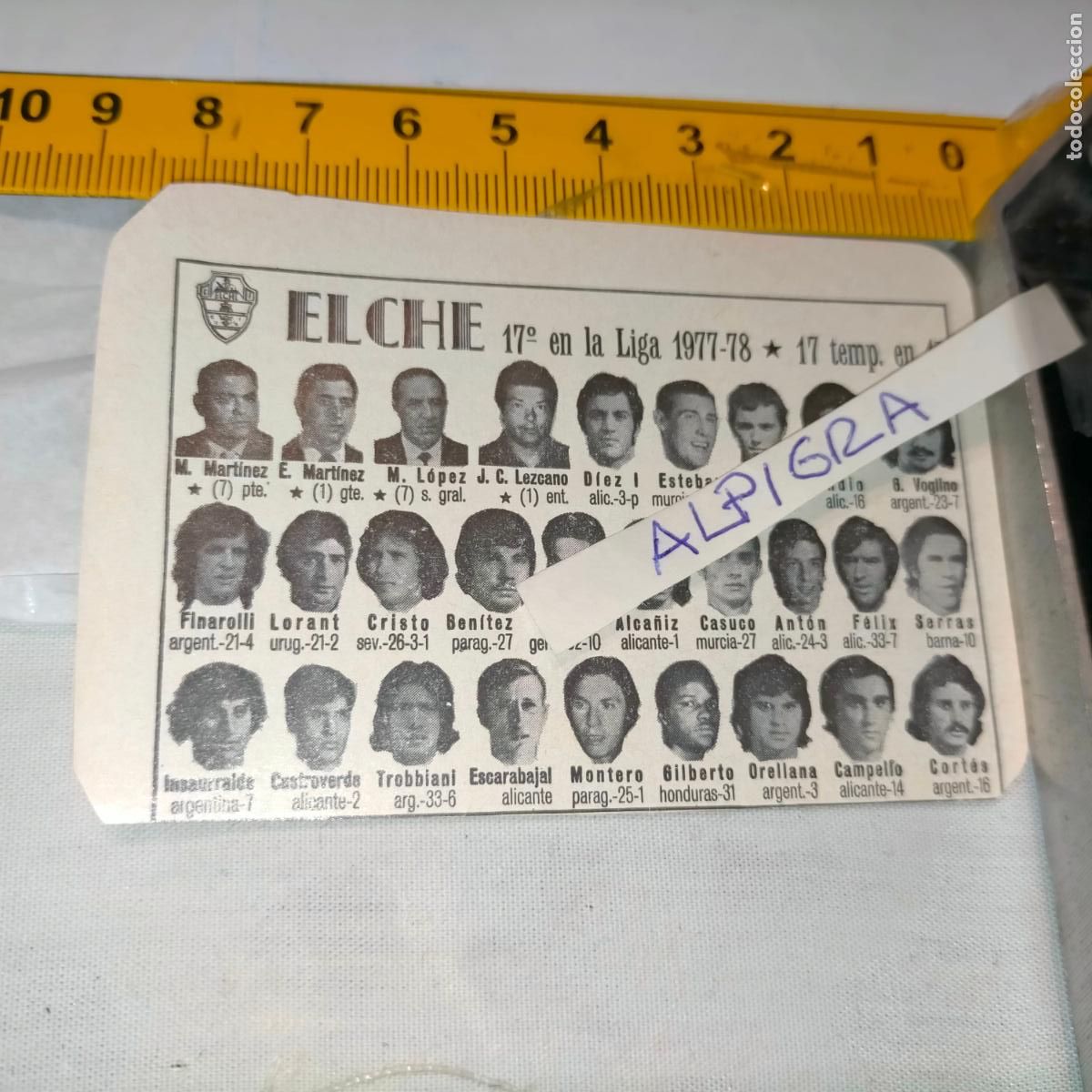 Sammelleidenschaft Sport: CLIPPING ANTIGUO RECORTE DE FUTBOL EQUIPO ALINEACION LIGA PLANTILLA JUGADORES -ELCHE