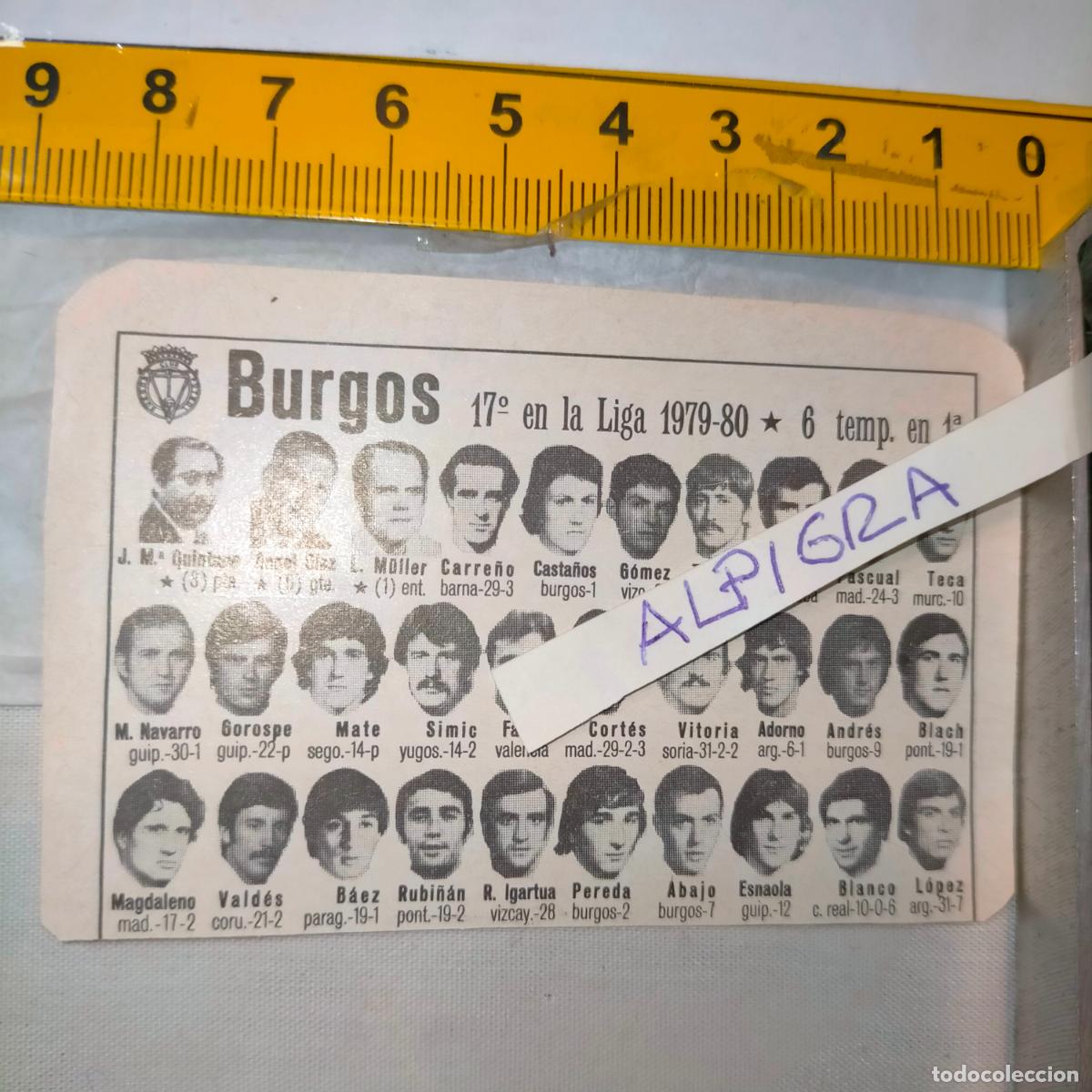 Sammelleidenschaft Sport: CLIPPING ANTIGUO RECORTE DE FUTBOL EQUIPO ALINEACION LIGA PLANTILLA JUGADORES - BURGOS