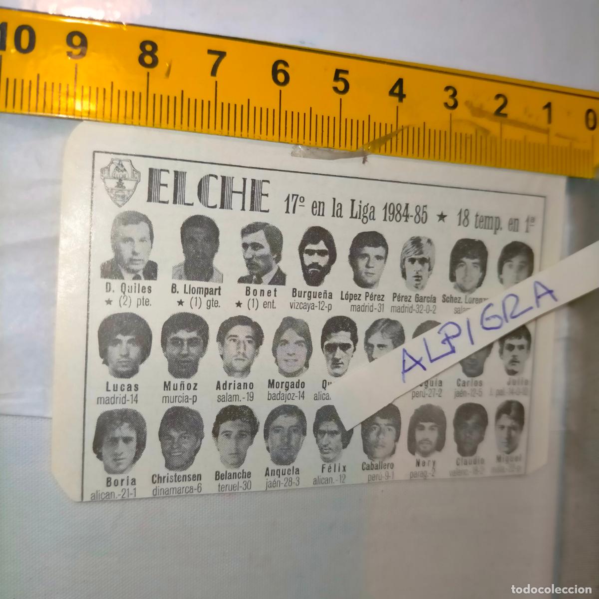 Sammelleidenschaft Sport: CLIPPING ANTIGUO RECORTE DE FUTBOL EQUIPO ALINEACION LIGA PLANTILLA JUGADORES - ELCHE