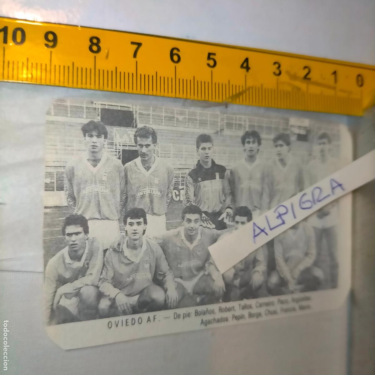 Sammelleidenschaft Sport: CLIPPING ANTIGUO RECORTE DE FUTBOL EQUIPO ALINEACION LIGA PLANTILLA JUGADORES - OVIEDO AF.