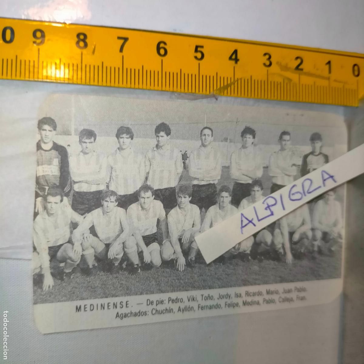Sammelleidenschaft Sport: CLIPPING ANTIGUO RECORTE DE FUTBOL EQUIPO ALINEACION LIGA PLANTILLA JUGADORES - MEDINENSE