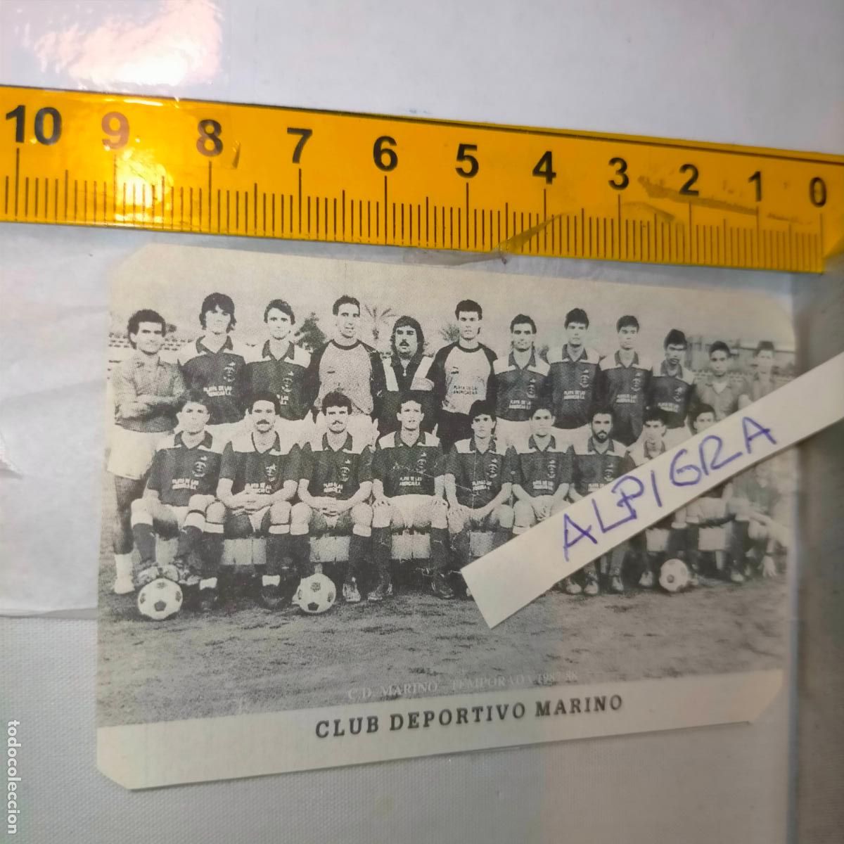 Sammelleidenschaft Sport: CLIPPING ANTIGUO RECORTE DE FUTBOL EQUIPO ALINEACION LIGA PLANTILLA JUGADORES - DEPORTIVO MARINO