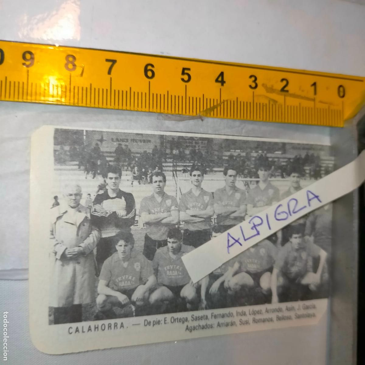 Sammelleidenschaft Sport: CLIPPING ANTIGUO RECORTE DE FUTBOL EQUIPO ALINEACION LIGA PLANTILLA JUGADORES - CALAHORRA