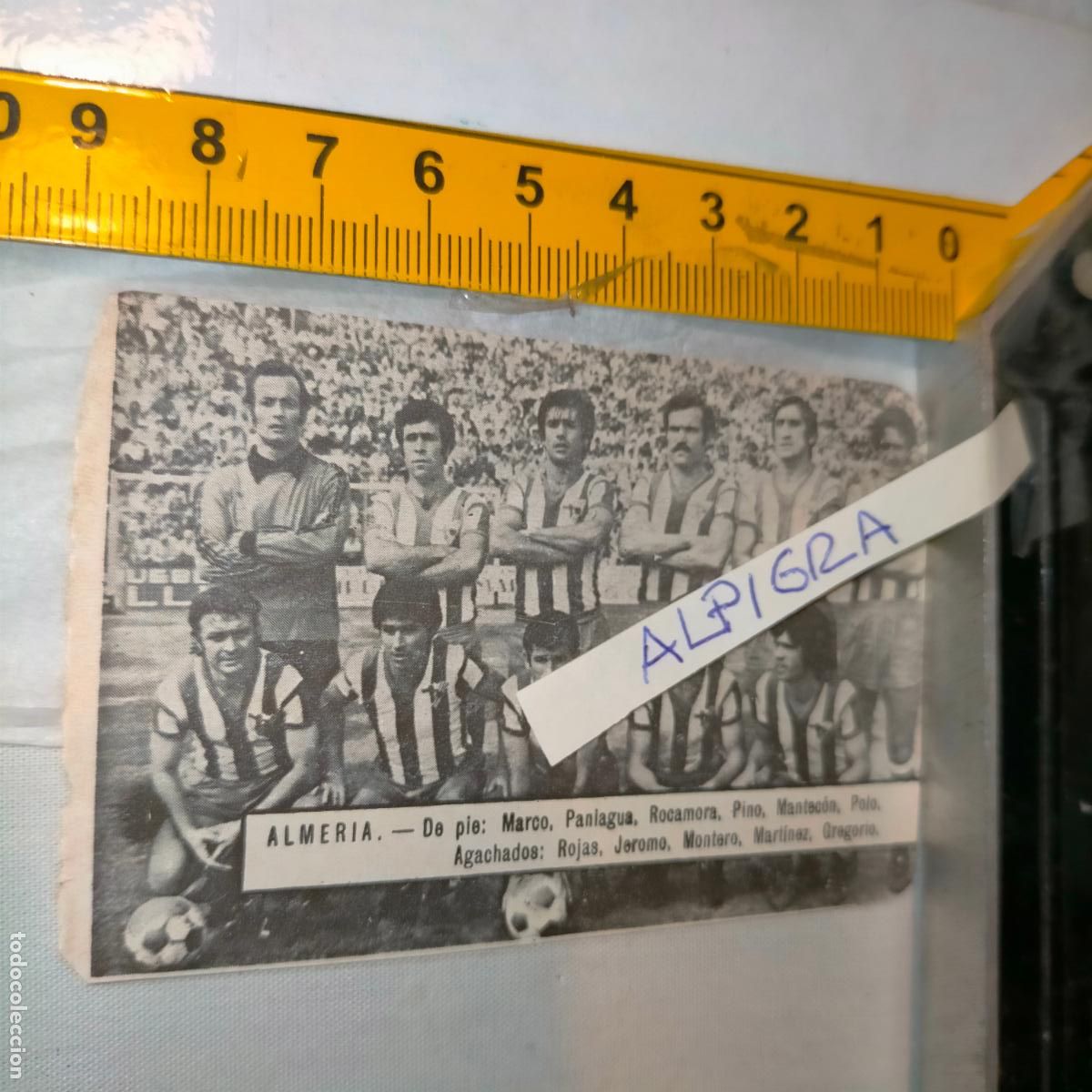 Sammelleidenschaft Sport: CLIPPING ANTIGUO RECORTE DE FUTBOL EQUIPO ALINEACION LIGA PLANTILLA JUGADORES - ALMERIA
