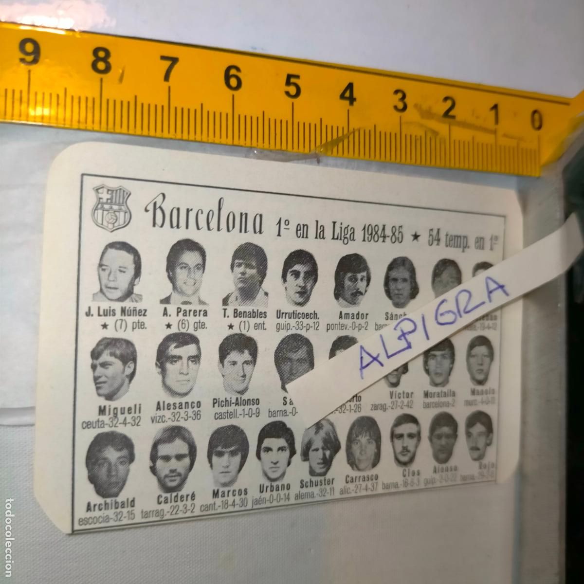 Sammelleidenschaft Sport: CLIPPING ANTIGUO RECORTE DE FUTBOL EQUIPO ALINEACION LIGA PLANTILLA JUGADORES - BARCELONA