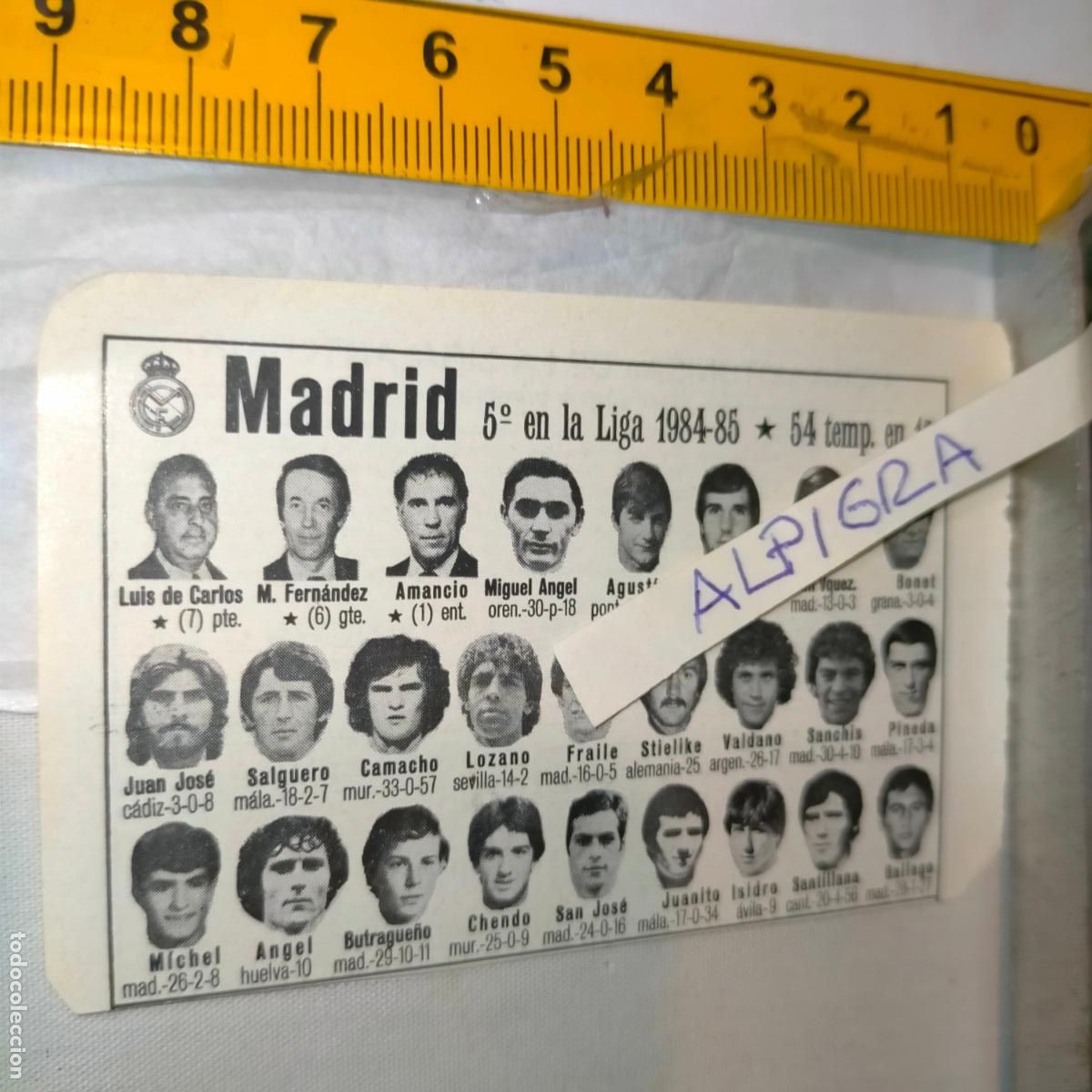 Collezionismo sportivo: CLIPPING ANTIGUO RECORTE DE FUTBOL EQUIPO ALINEACION LIGA PLANTILLA JUGADORES - REAL MADRID