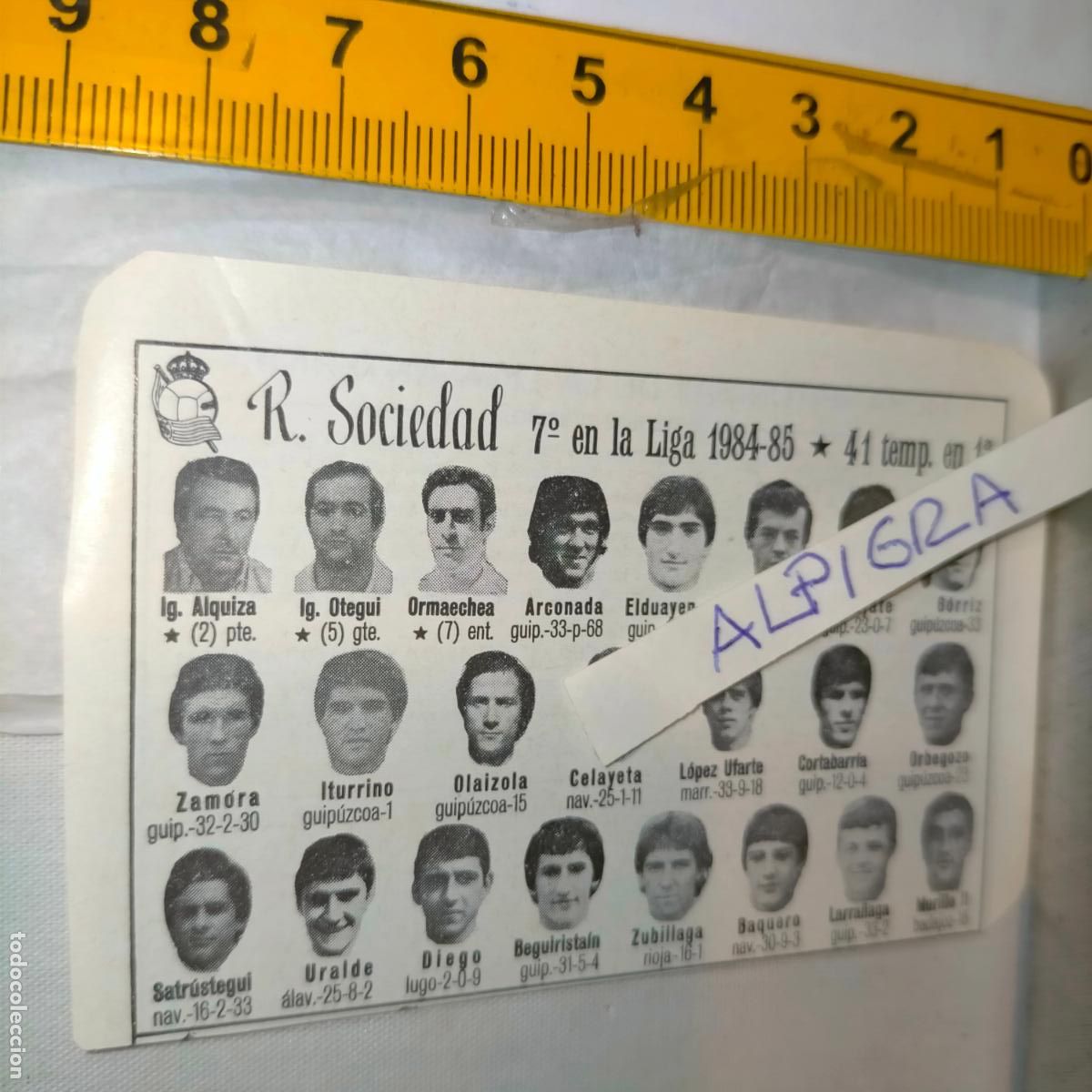 Sammelleidenschaft Sport: CLIPPING ANTIGUO RECORTE DE FUTBOL EQUIPO ALINEACION LIGA PLANTILLA JUGADORES - REAL SOCIEDAD