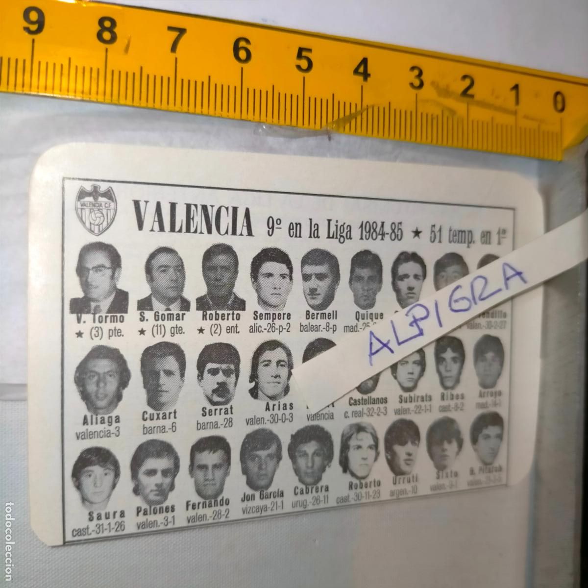 Sammelleidenschaft Sport: CLIPPING ANTIGUO RECORTE DE FUTBOL EQUIPO ALINEACION LIGA PLANTILLA JUGADORES - VALENCIA