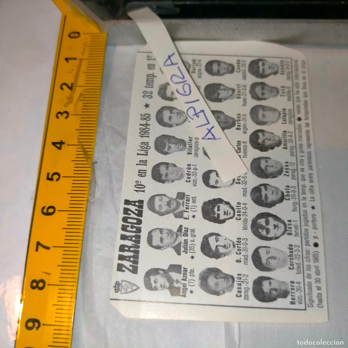 Coleccionismo deportivo: CLIPPING ANTIGUO RECORTE DE FUTBOL EQUIPO ALINEACION LIGA PLANTILLA JUGADORES - ZARAGOZA