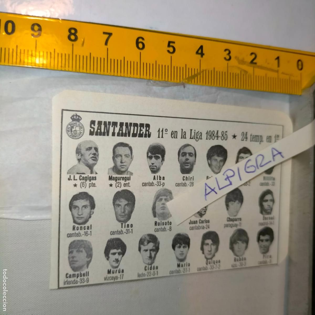 Sammelleidenschaft Sport: CLIPPING ANTIGUO RECORTE DE FUTBOL EQUIPO ALINEACION LIGA PLANTILLA JUGADORES - SANTANDER
