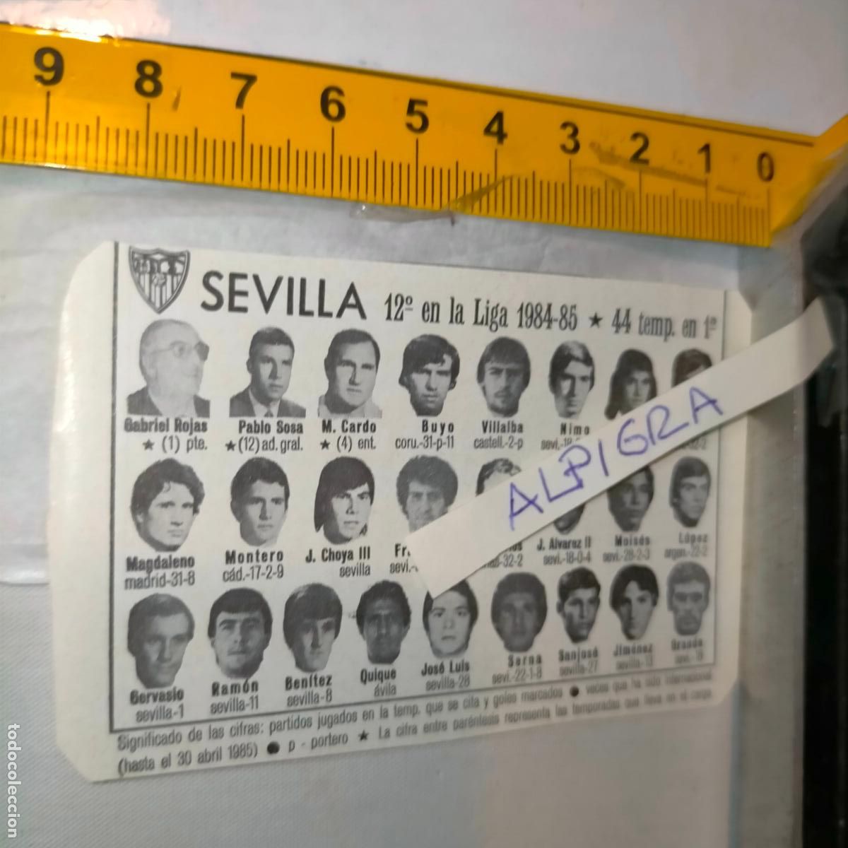 Sammelleidenschaft Sport: CLIPPING ANTIGUO RECORTE DE FUTBOL EQUIPO ALINEACION LIGA PLANTILLA JUGADORES - SEVILLA