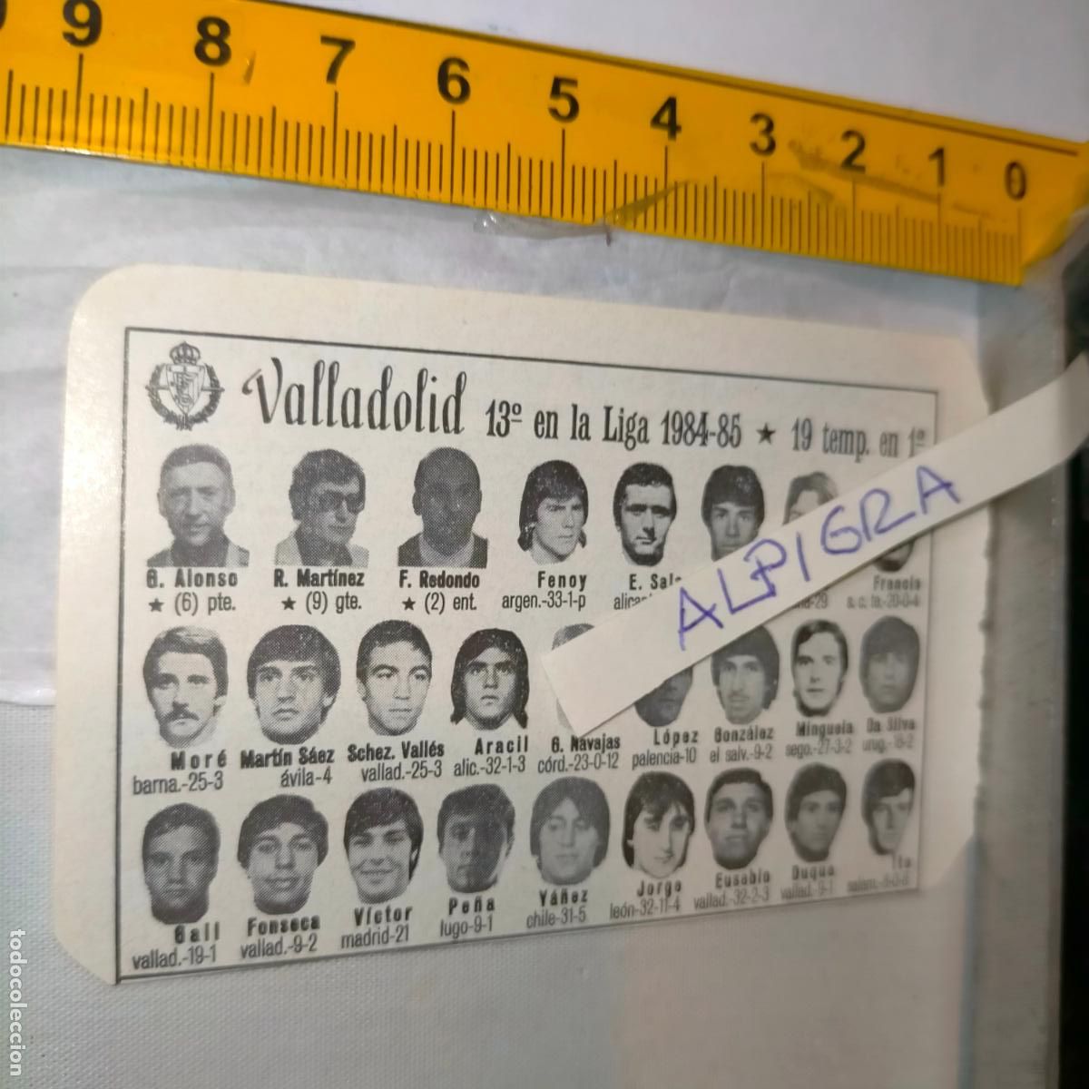 Sammelleidenschaft Sport: CLIPPING ANTIGUO RECORTE DE FUTBOL EQUIPO ALINEACION LIGA PLANTILLA JUGADORES - VALLADOLID