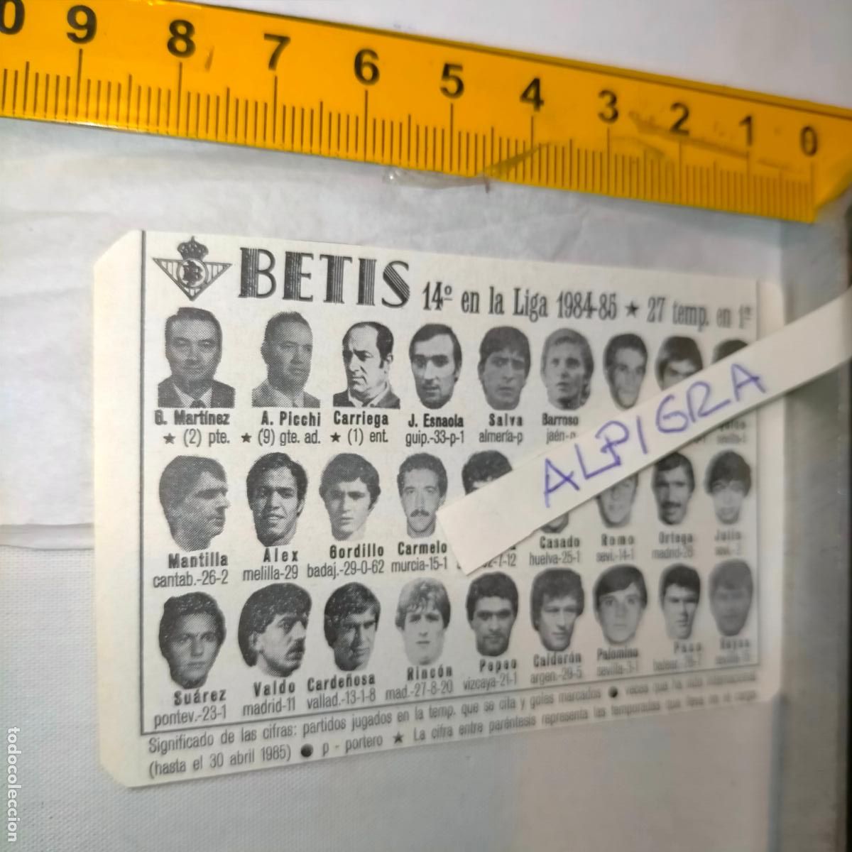 Sammelleidenschaft Sport: CLIPPING ANTIGUO RECORTE DE FUTBOL EQUIPO ALINEACION LIGA PLANTILLA JUGADORES - BETIS