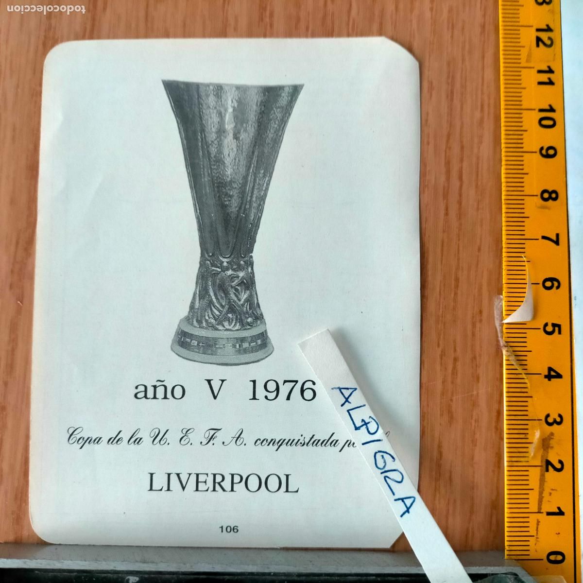 Sammelleidenschaft Sport: CLIPPING ANTIGUO RECORTE DE FUTBOL - COPA UEFA CONQUISTADA PORLIVERPOOL . 1976