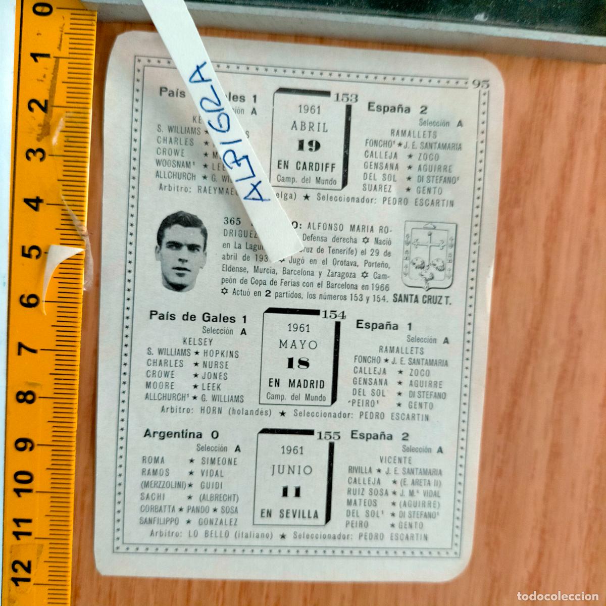 Sammelleidenschaft Sport: CLIPPING ANTIGUO RECORTE DE FUTBOL - PAIS DE GALES - ESPA&Ntilde;A - SANTA CRUZ DE TENERIFE ARGENTINA 1961