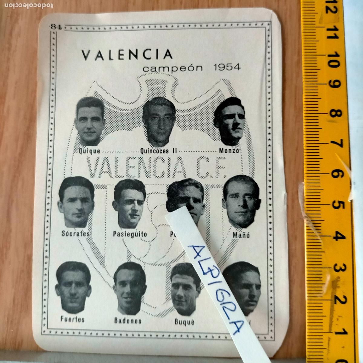 Coleccionismo deportivo: CLIPPING ANTIGUO RECORTE DE FUTBOL - VALENCIA CAMPEON 1954