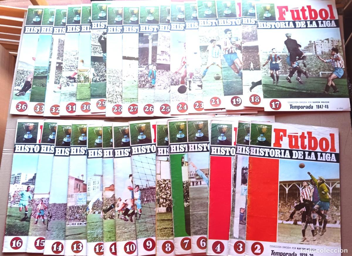 Coleccionismo deportivo: LOTE 30 REVISTA FUTBOL HISTORIA DE LA LIGA POR RAMON MELCON FASCICULOS NO VENTA SUELTA BUEN ESTADO