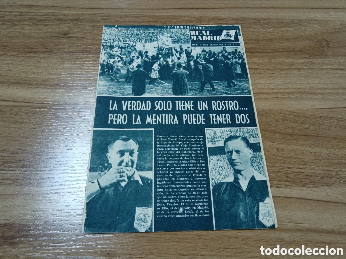 Coleccionismo deportivo: 1960 REVISTA REAL MADRID N&deg; 127 COPA EUROPA REAL MADRID BARCELONA