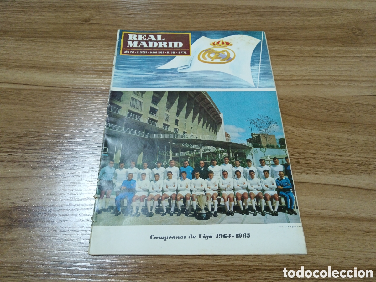 Sammelleidenschaft Sport: 1965 REVISTA REAL MADRID N&deg; 180 EN PORTADA CAMPEONES DE LIGA 1964/65