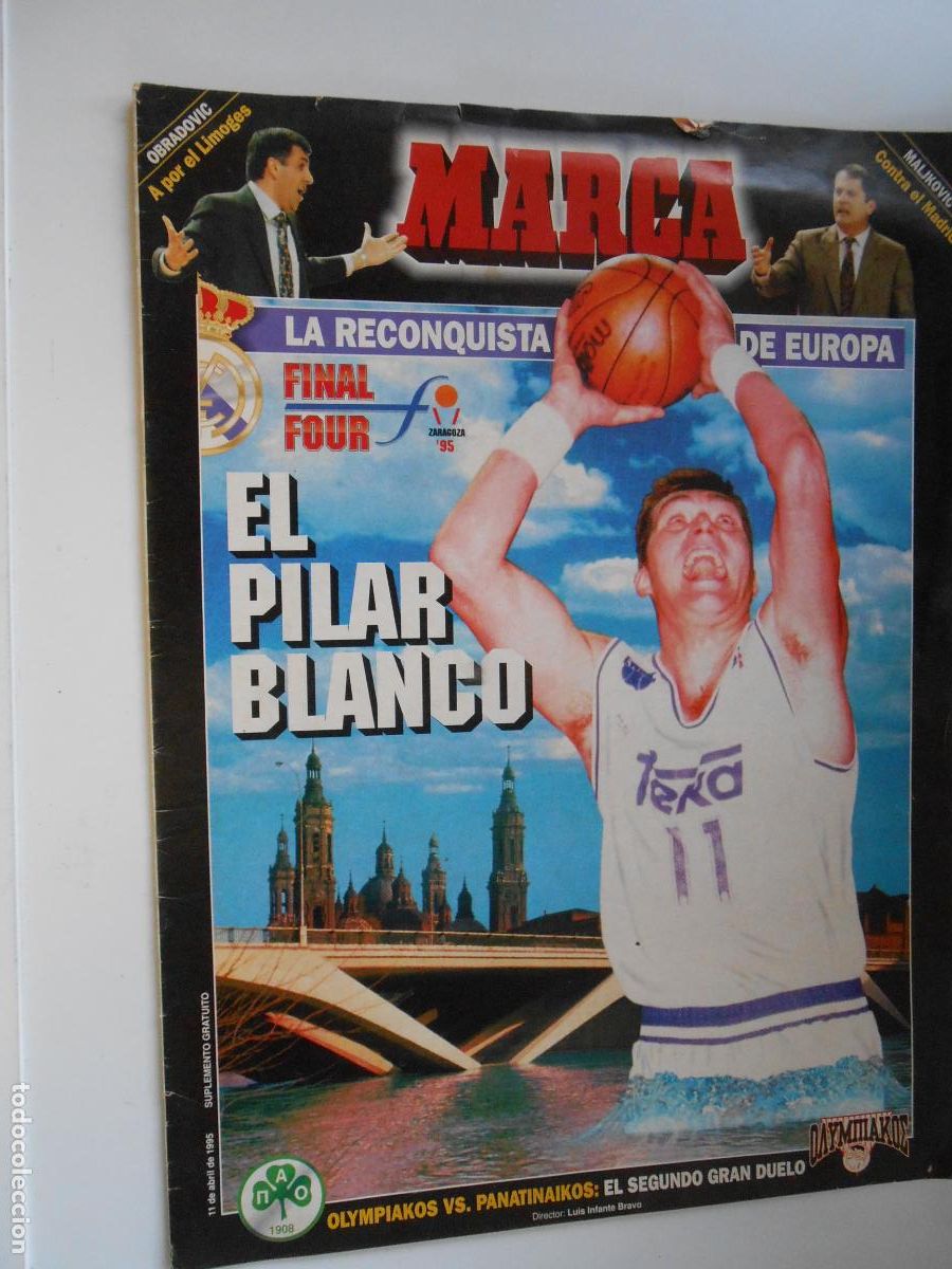 Collectionnisme sportif: MARCA - LA RECONQUISTA DE EUROPA BALONCESTO - EL PILAR BLANCO - 04-1995 - OBRADOVIC-MALIKOVIC