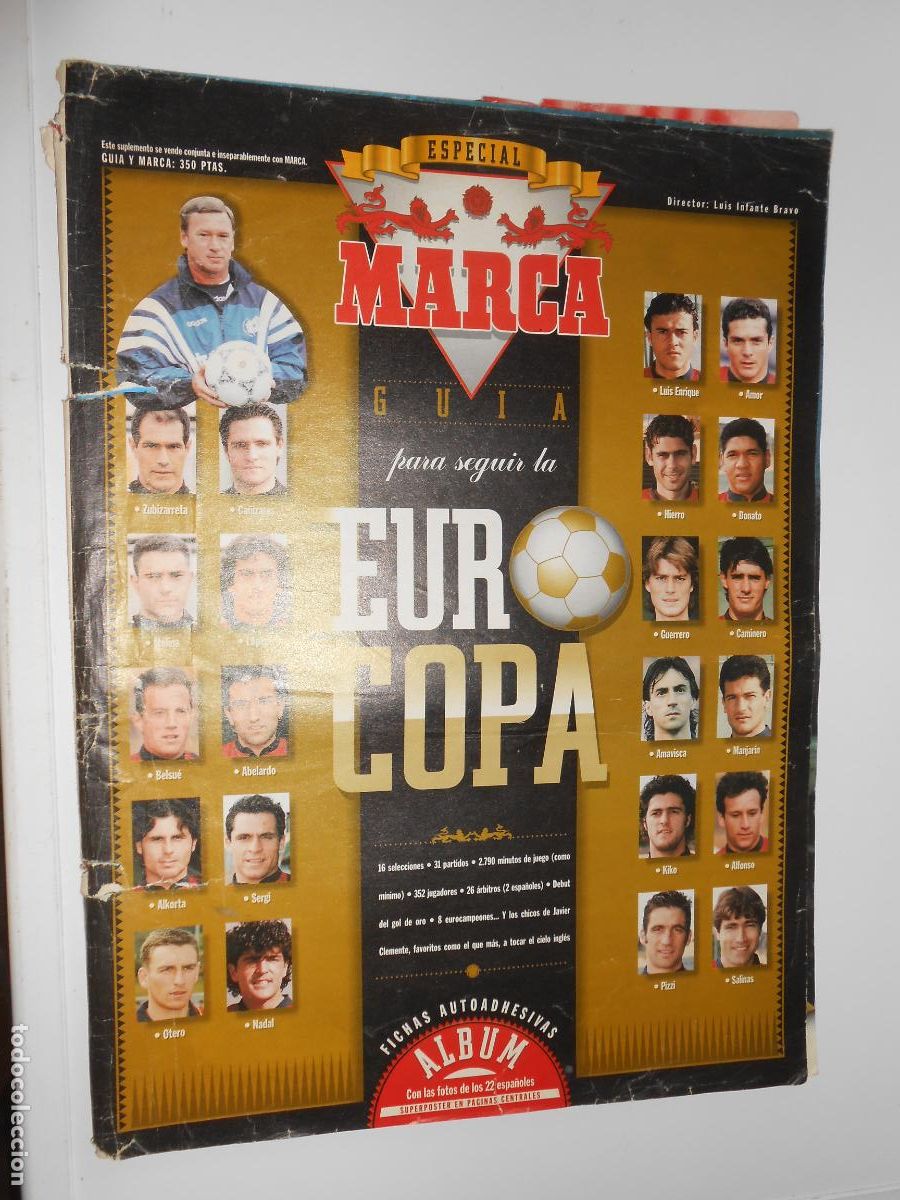 Collectionnisme sportif: MARCA ESPECIAL PARA SEGUIR LA EUROCOPA INGLATERRA 96- POSTER 22 HOMBRES Y UN DESTINO