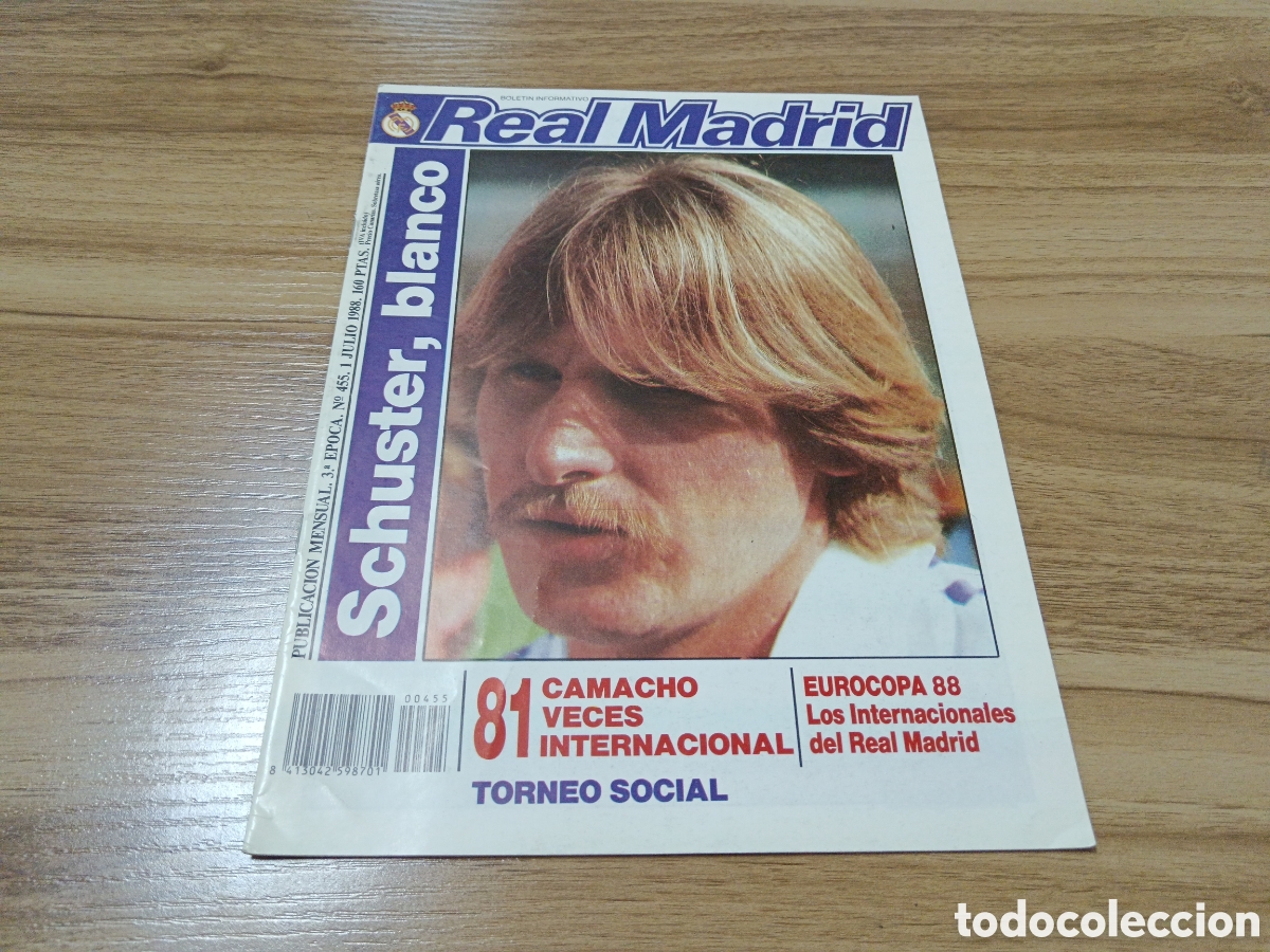 Sammelleidenschaft Sport: 1988 REVISTA REAL MADRID N&deg; 455 SCHUSTER CAMACHO SANCHIS