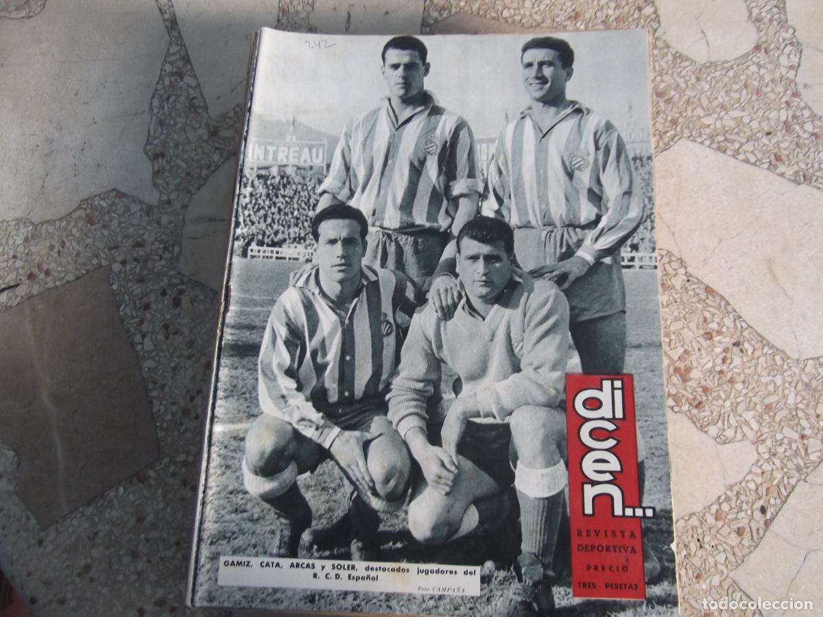 Collezionismo sportivo: dicen...revista deportiva n&ordm; 242, 1957, gamiz,cata, arcas y soler, szolnok,berkessy, gensana,