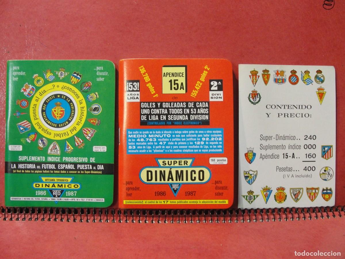 Sammelleidenschaft Sport: CUADERNOS DINAMICO 1986 1987 - COMPLETO 3 PIEZAS NUEVAS A ESTRENAR - APENDICE 15 A - INCLUYE 2&ordf; DIV