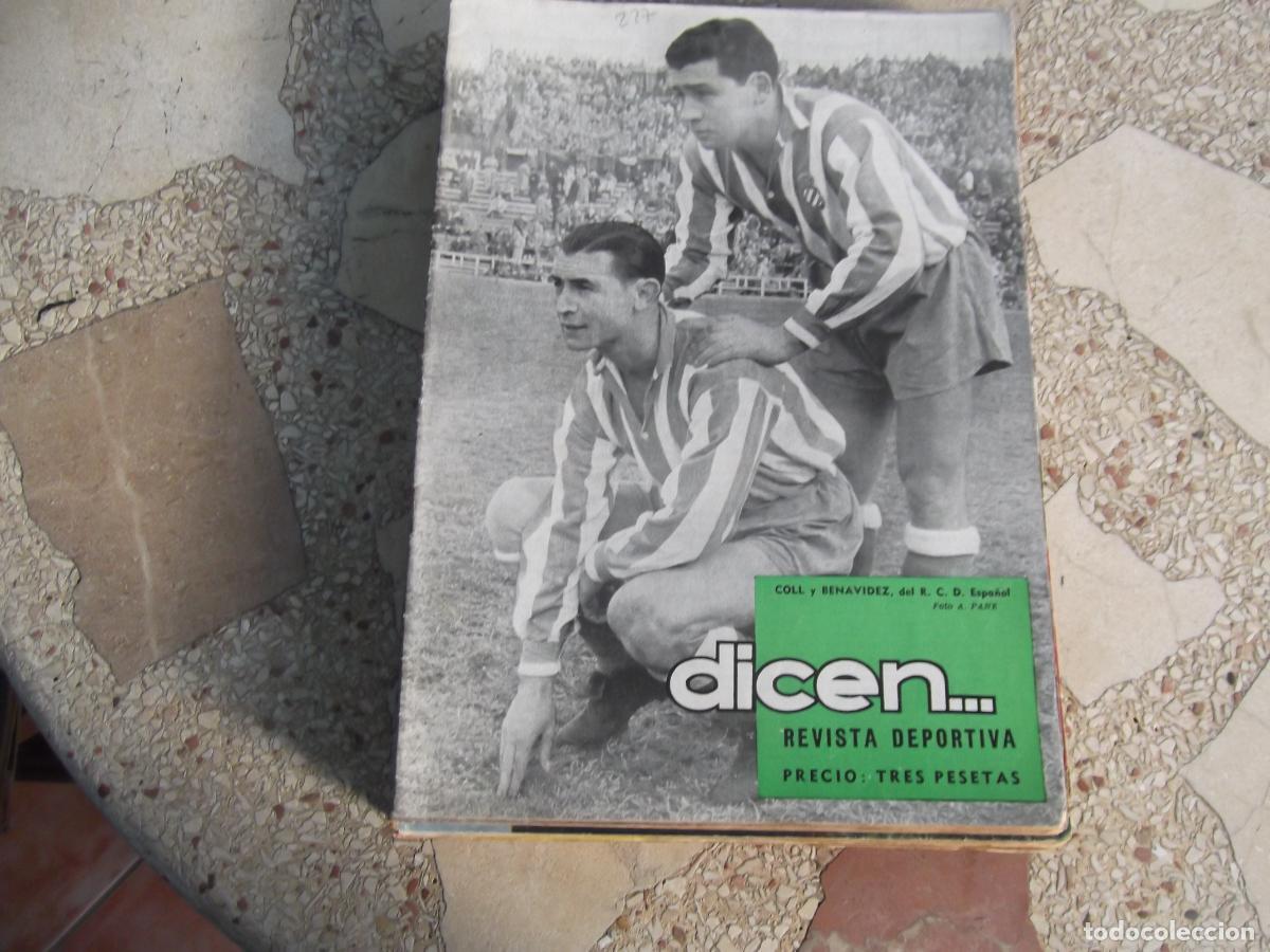 Collezionismo sportivo: dicen...revista deportiva n&ordm; 227, 1957, coll y benavidez, paco bru, samitier, carre&ntilde;o, balmanya,