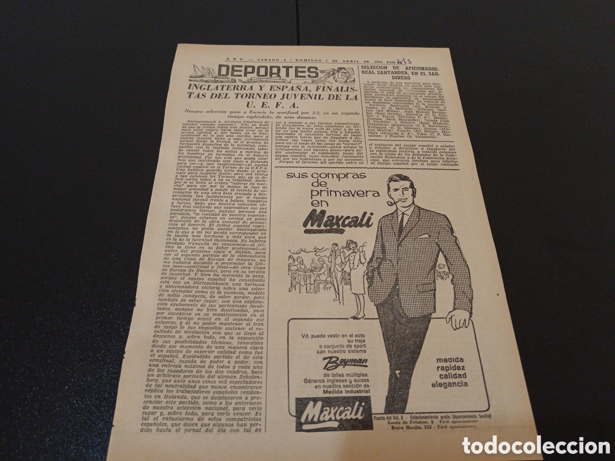 Coleccionismo deportivo: ABC S&Aacute;BADO 4 DOMINGO 5 DE ABRIL 1964