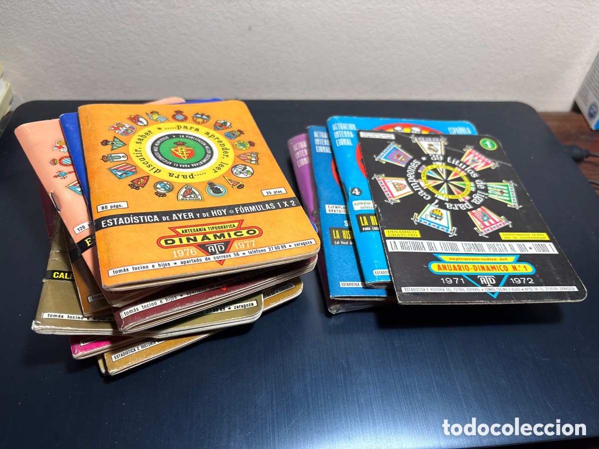 Sports collectibles: LOTE DE 14 ANUARIOS DINAMICOS HISTORIA Y ESTAD&Iacute;STICAS FUTBOL 1971 EN ADELANTE